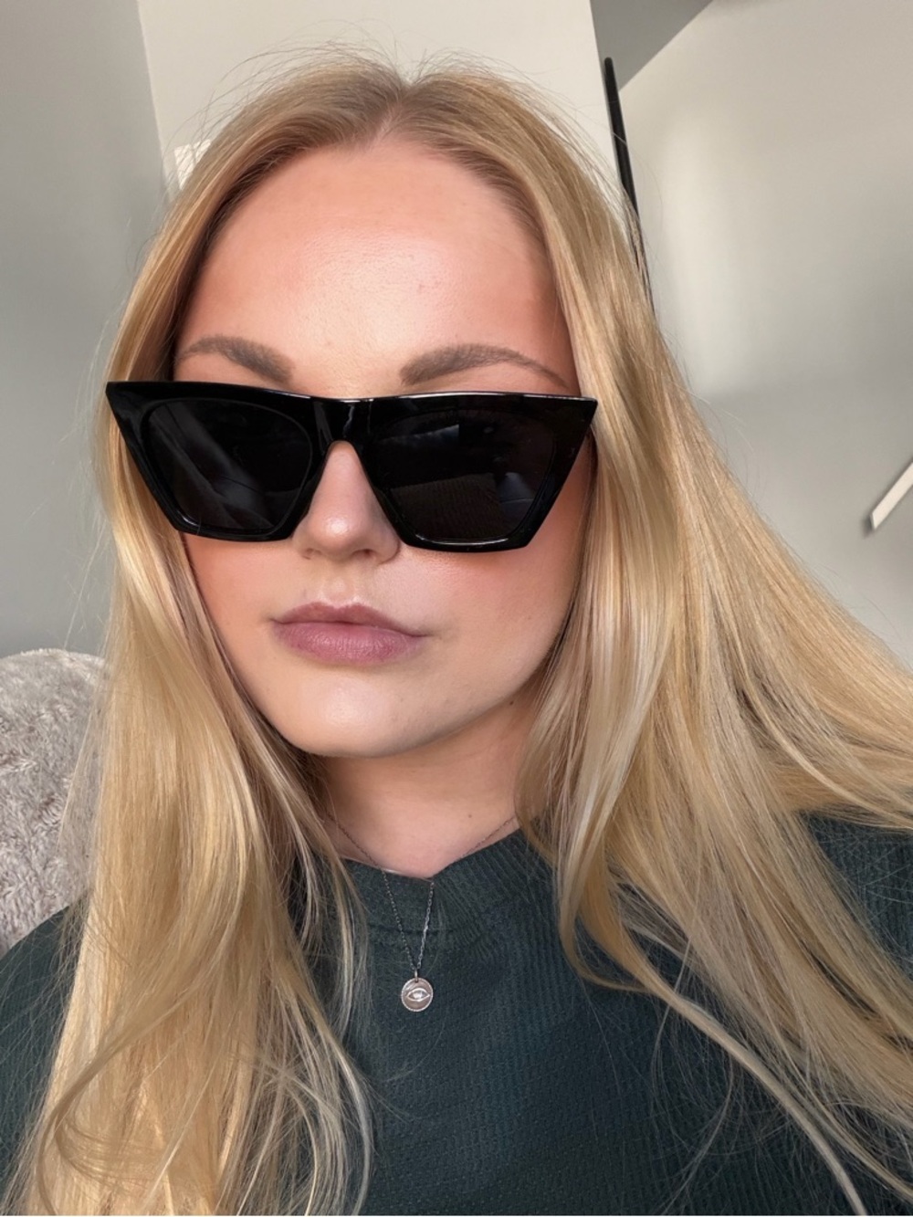 Black Cat-Eye Sunglasses